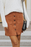 Fall Corduroy Mini Skirt